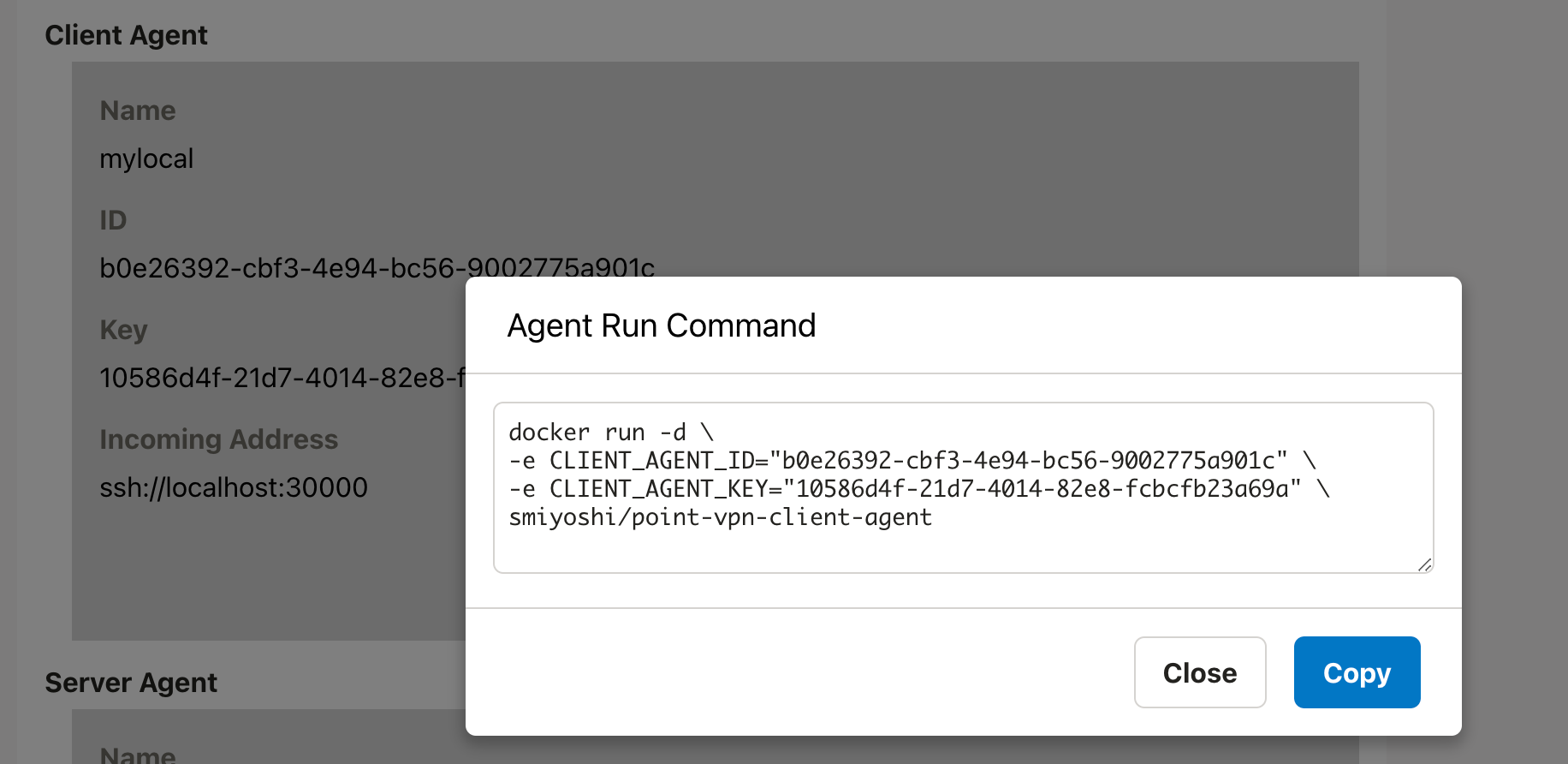 Client Agent Run Command